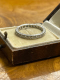 Art Deco Diamond and Platinum Eternity Ring