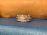 18ct White Gold 20th Century Diamond Three Row Band