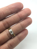 Victorian White Enamel Mourning Ring - Ishy Antiques