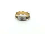 Victorian White Enamel Mourning Ring - Ishy Antiques
