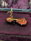 Georgian Garnet Glass Day and Night Earrings