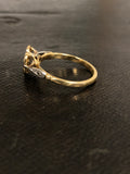 Antique 18ct and Platinum Old cut diamond cluster ring