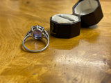 Art Deco Ceylon Sapphire and Diamond Ring