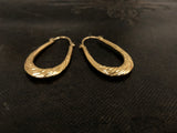 Vintage Large Gold Creole Earrings