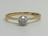 0.40ct 18ct & Platinum Old Cut Diamond Ring - Ishy Antiques