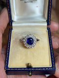 18ct Burma No Heat Sapphire And Diamond Ring