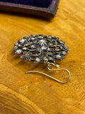 18ct Gold and Silver Georgian Rose Cut Diamond Earrings