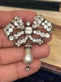 Georgian Paste Bow Brooch