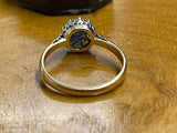 18ct Gold Sapphire and Diamond Cluster Ring
