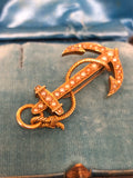 18ct Gold Anchor Brooch