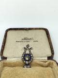 Georgian Rose Cut Diamond Lyre Pendant - Ishy Antiques