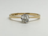 0.40ct 18ct & Platinum Old Cut Diamond Ring - Ishy Antiques