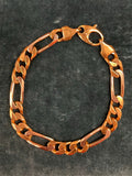 18ct White and Yellow Gold Figaro Curb Bracelet