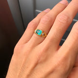 Part 2 Art Nouveau Emerald Paste Ring