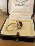 Antique Tiger’s Eye and Diamond Ring