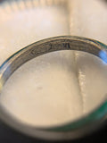 Green Enamel Silver Band