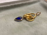 18ct Gold Victorian Snake and Heart Charm