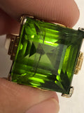 Vintage 20ct Peridot 18ct Ring
