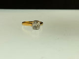 Reserved 1.50ct Old cut Cushion Diamond Ring