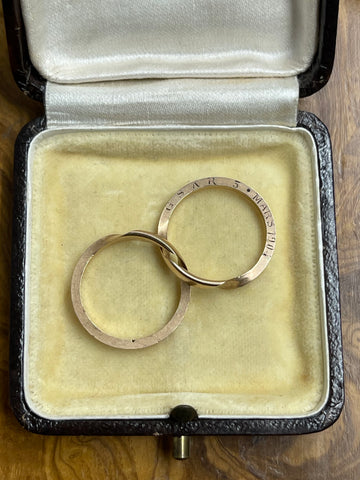 Antique 18ct French Gimmel Ring 1904