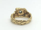 French Art Nouveau Two Nude Females Diamond Ring - Ishy Antiques