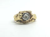 French Art Nouveau Two Nude Females Diamond Ring - Ishy Antiques