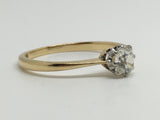 0.40ct 18ct & Platinum Old Cut Diamond Ring - Ishy Antiques