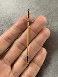 Art Deco Onyx and Diamond Sword Jabot Pin