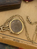 Reserved - Georgian Chalcedony Intaglio Swivel Seal Necklace