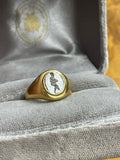 Private Sale F 1916 Citrine Intaglio Ring 18ct Gold