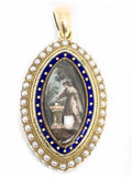 Reserved Georgian Mourning Pendant 1793 - Ishy Antiques