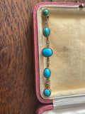 Early 20th Century Turquoise and Diamond Bar Brooch