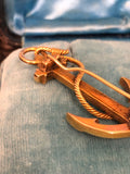 18ct Gold Anchor Brooch