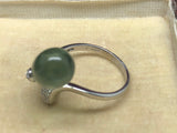 Prasiolite Quartz droplet 18ct Diamond ring