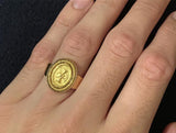 Roman Clasped Hands Fede Gold Ring