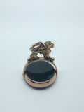 9ct Gold Lion Fob - Ishy Antiques