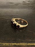 14ct Gold Garnet Five Stone Ring
