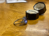 Art Deco Ceylon Sapphire and Diamond Ring