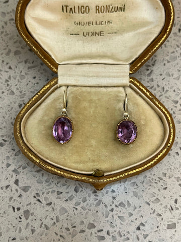 Georgian Amethyst Drop Earrings