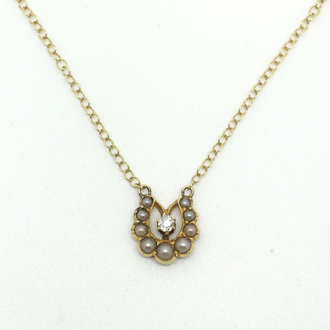 IxH Horse Shoe Diamond Pendant Necklace - Ishy Antiques