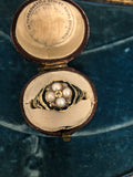 Georgian Pearl and Diamond Ring