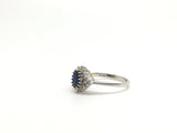18ct Gold Sapphire and diamond cluster ring - Ishy Antiques