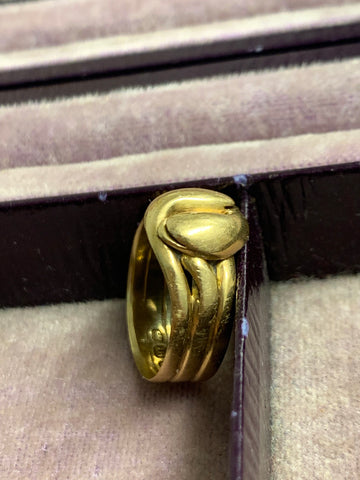 18ct Gold Antique Snake Ring 1894