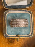 18ct White Gold 20th Century Diamond Three Row Band