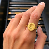 Reserved 22ct Archeological revival ring