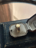 18ct Gold Antique Navette Signet Ring