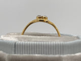 Art Nouveau 18ct Gold Two stone Diamond Ring