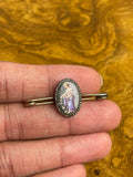 Rose cut diamond Enamel Brooch
