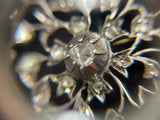 18ct Gold and Silver Georgian Rose Cut Diamond Earrings