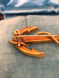 18ct Gold Anchor Brooch